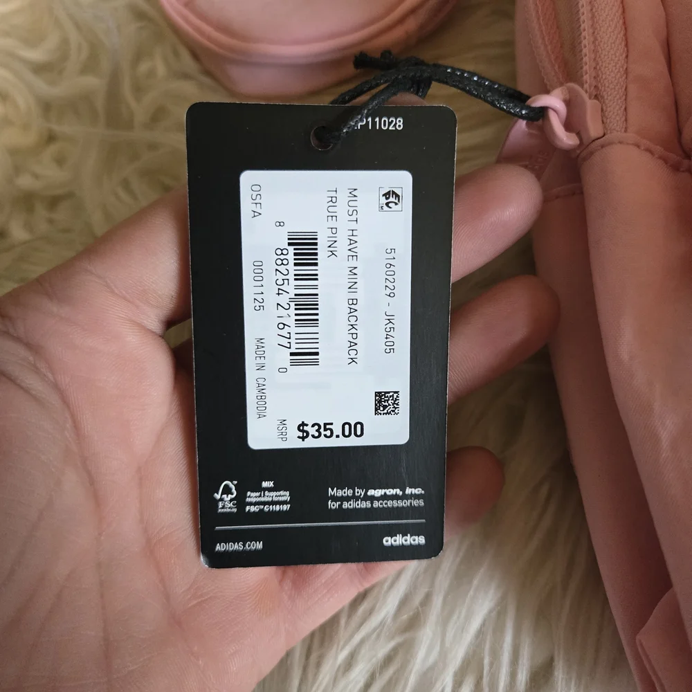 Adidas Kids Pink Mini Backpack